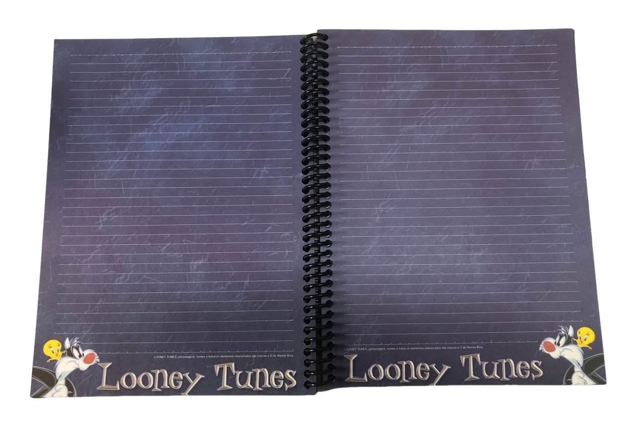 CADERNO C.D. 1X1 LONNEY TUNES AZUL